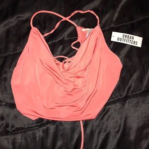 Cowl neck crop top